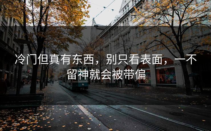 冷门但真有东西，别只看表面，一不留神就会被带偏